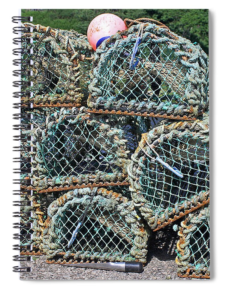 Lobster Pots Spiral Notebook featuring the photograph Lobster Pots by Tony Murtagh