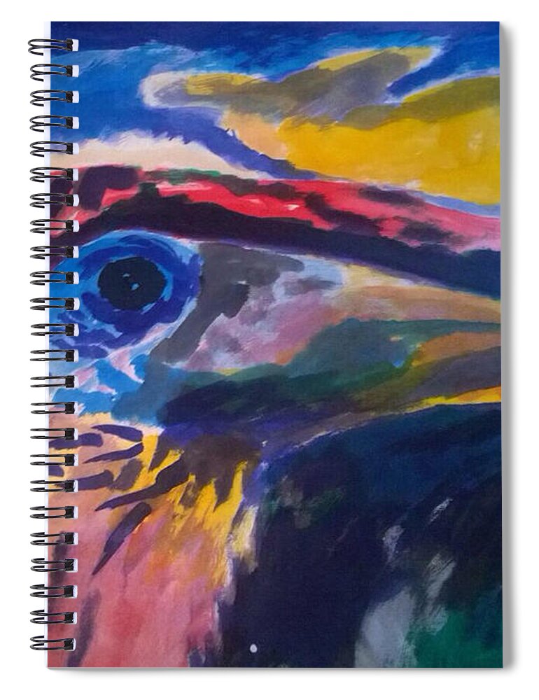 Tucano Spiral Notebook featuring the painting L'occhio del tucano by Enrico Garff