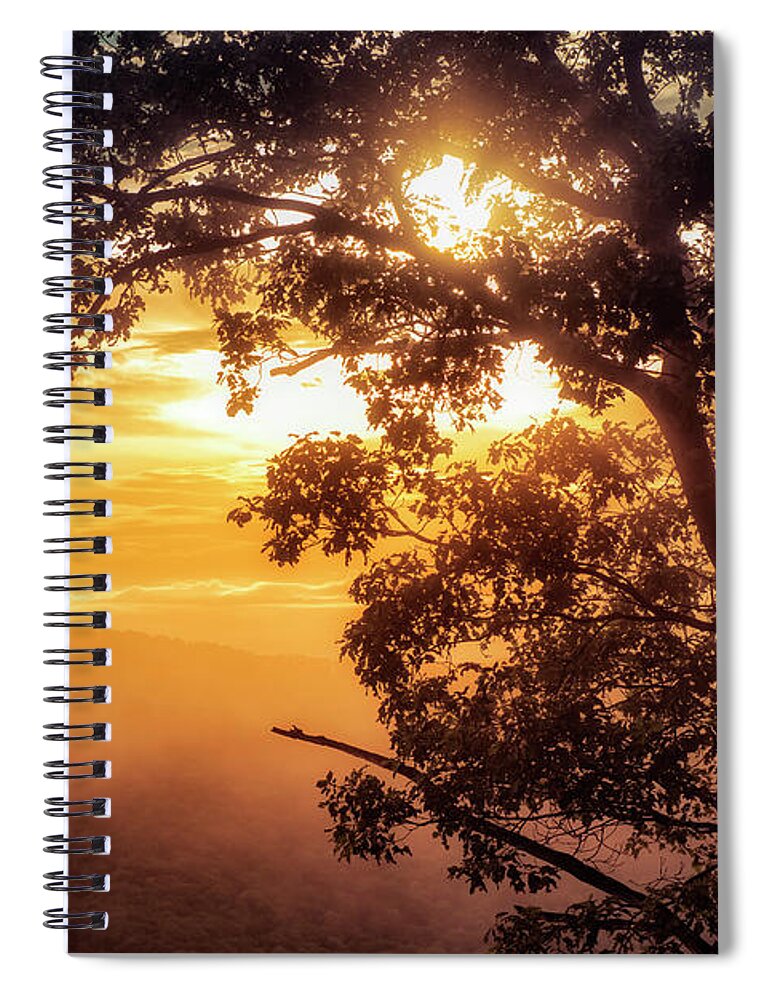Clouds Spiral Notebook featuring the photograph Loft Mountain Overlook Sunset by Thomas R Fletcher