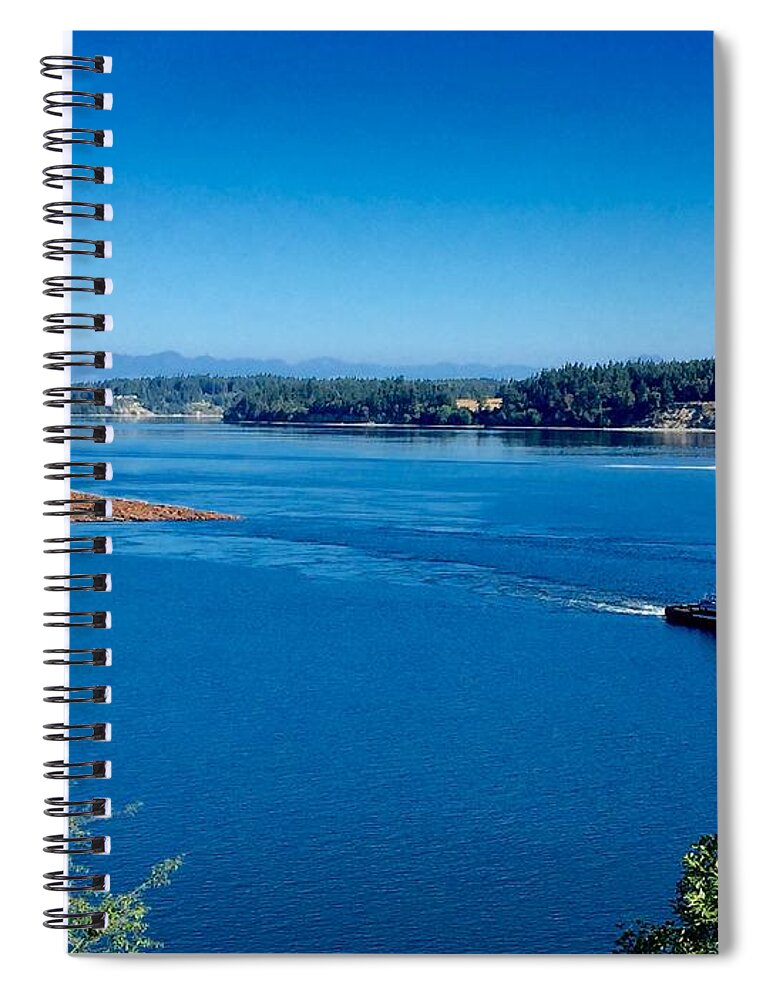 Photography Spiral Notebook featuring the photograph Log Boom by Sean Griffin