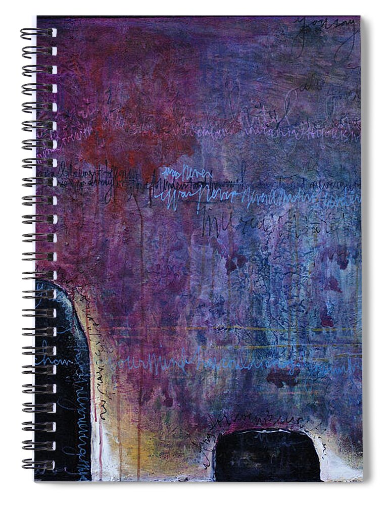 Laurie Maves Spiral Notebook featuring the painting Lollipop Love No. 3 by Laurie Maves ART