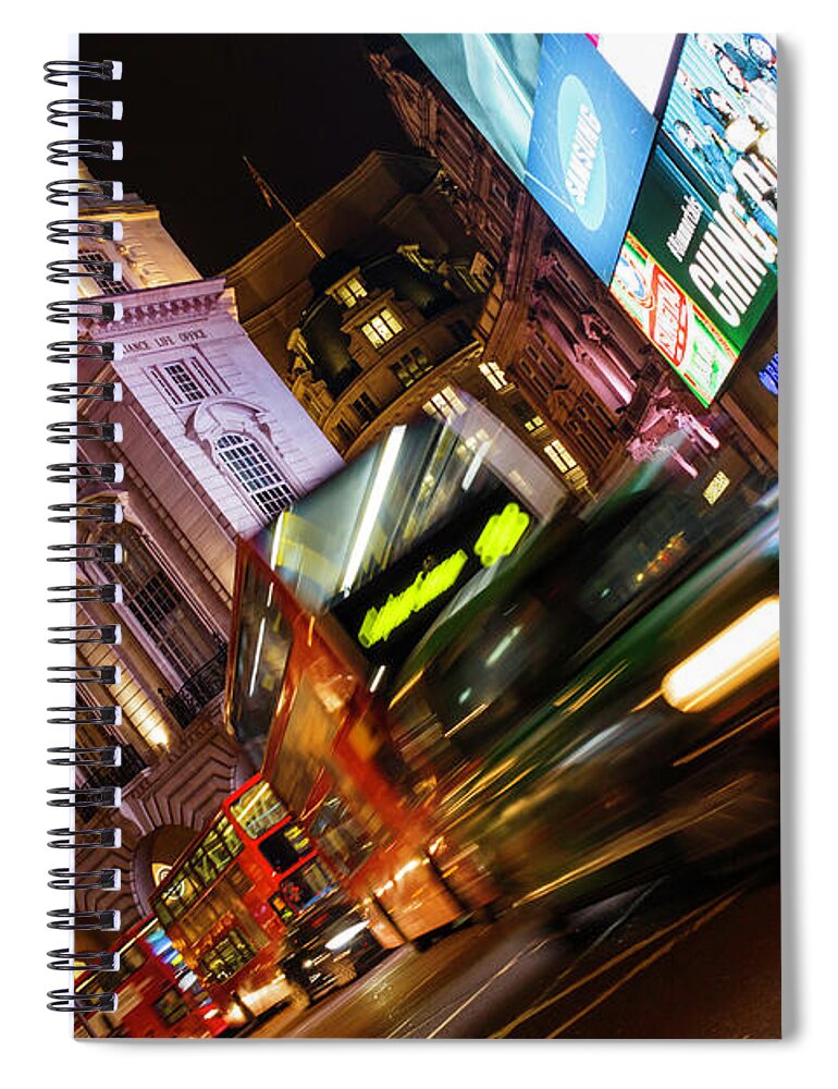 London Spiral Notebook featuring the photograph London Bustle by Rick Deacon