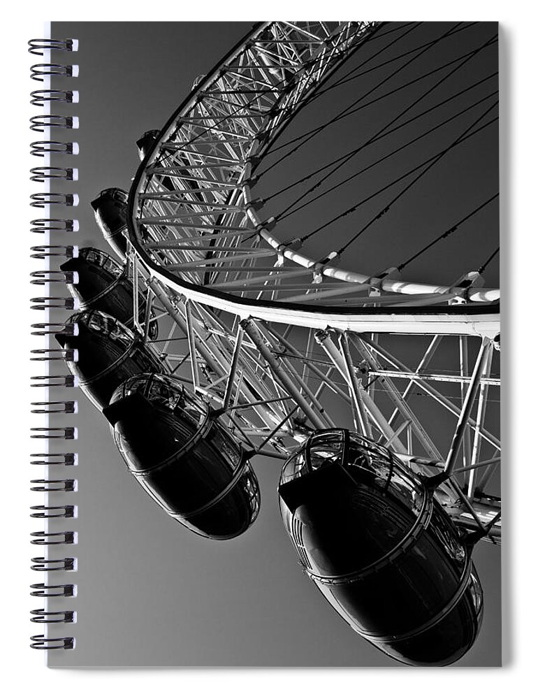 London Spiral Notebook featuring the photograph London Eye by David Pyatt