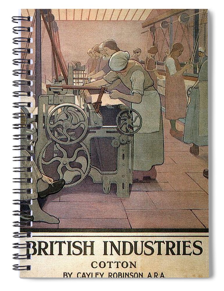 British Industries Spiral Notebook featuring the mixed media London Midland and Scottish Railway, British Industries - Retro travel Poster - Vintage Poster by Studio Grafiikka