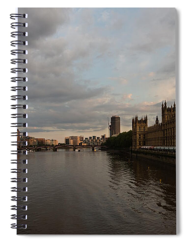 Georgia Mizuleva Spiral Notebook featuring the photograph London Sunset by Georgia Mizuleva