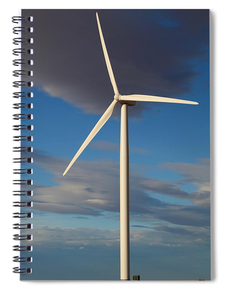Wind Spiral Notebook featuring the photograph Lone Turbine by Todd Kreuter