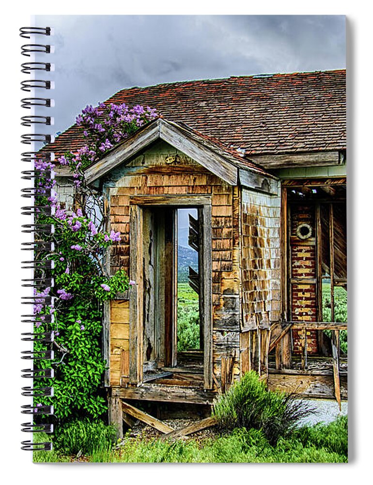 Abandoned Spiral Notebook featuring the photograph Lonely Lilacs by Bryan Carter