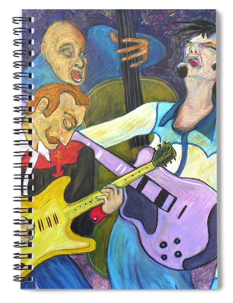 Painting Spiral Notebook featuring the painting Lonesome Blues by Todd Peterson