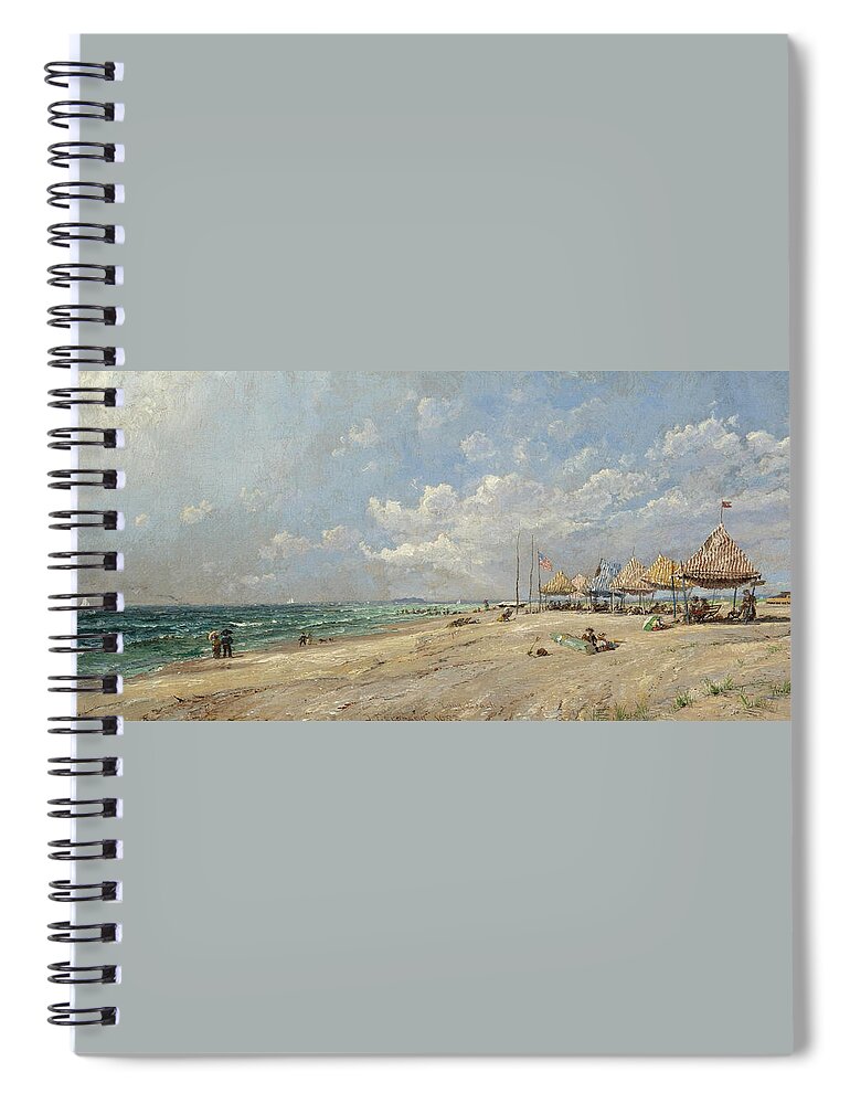 Jasper Francis Cropsey Spiral Notebook featuring the painting Long Beach by Jasper Francis Cropsey