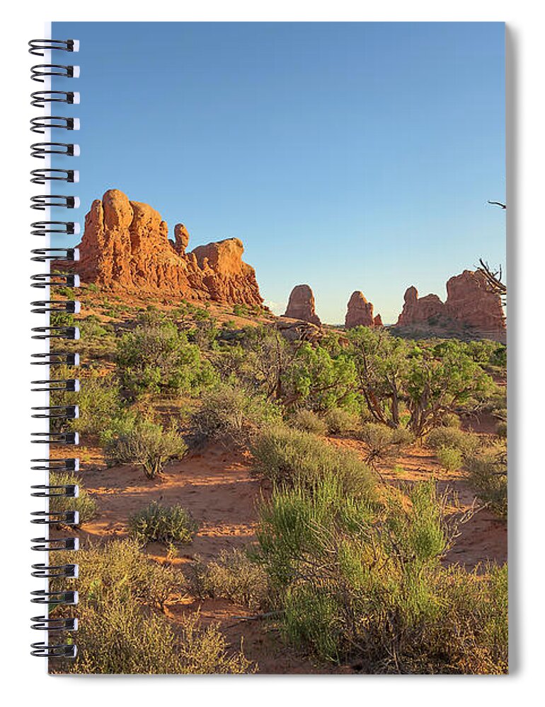 Arches National Park Spiral Notebook featuring the photograph Long Evening Shadows by Jim Thompson
