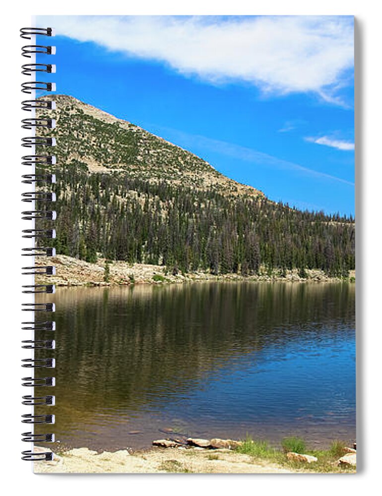 Utah Spiral Notebook featuring the photograph Long Lake by K Bradley Washburn