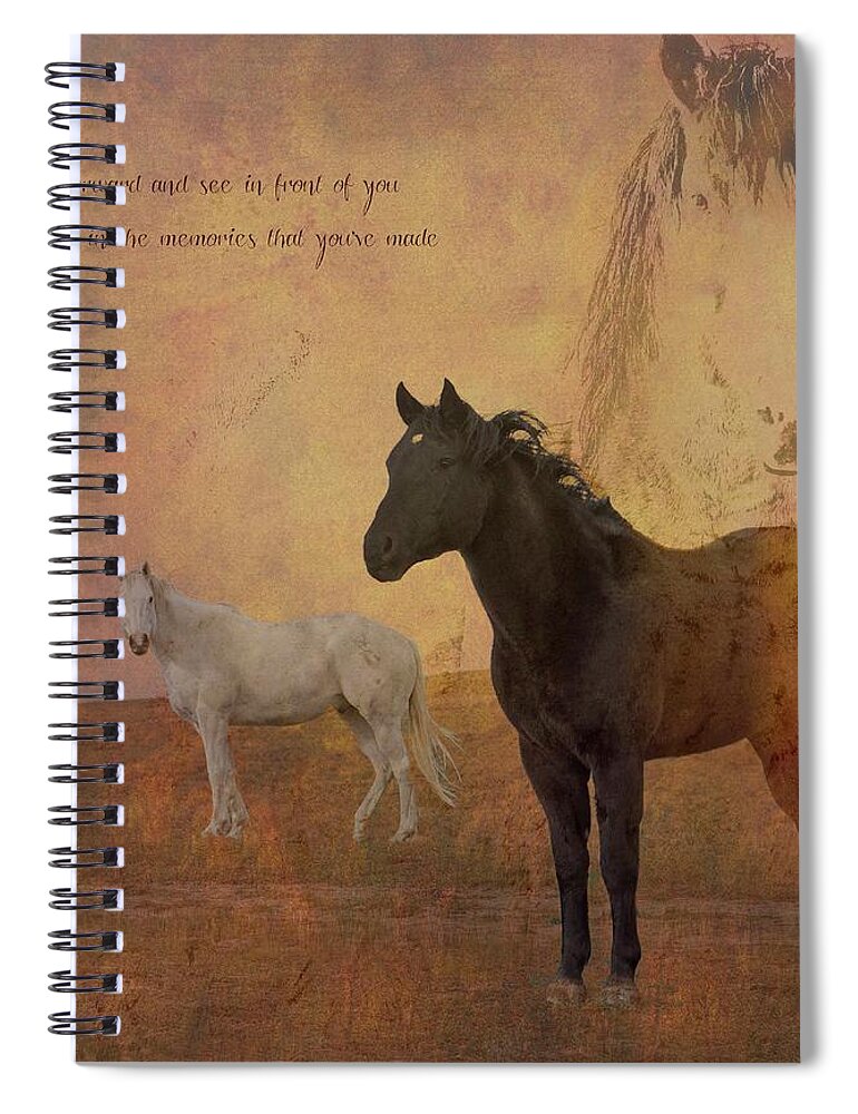 Horses Spiral Notebook featuring the photograph Look Forward by Amanda Smith