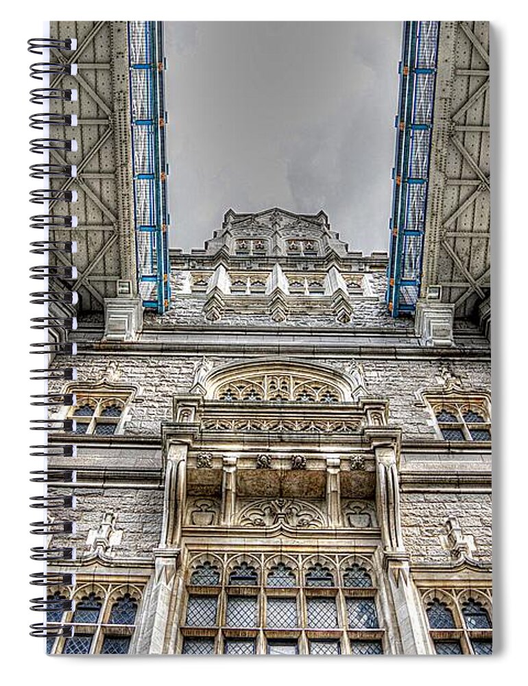 Tower Bridge Spiral Notebook featuring the photograph Look Up to the Tower by Karen McKenzie McAdoo