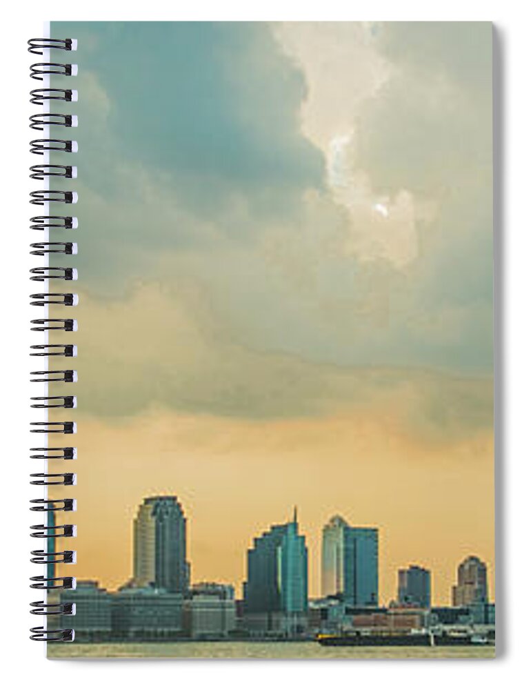 Battery Park City Spiral Notebook featuring the photograph Looking at New Jersey by Theodore Jones