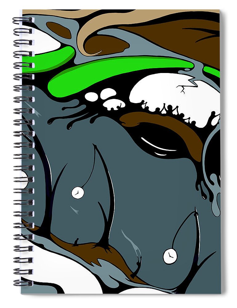 Climate Change Spiral Notebook featuring the digital art Looking Glass by Craig Tilley