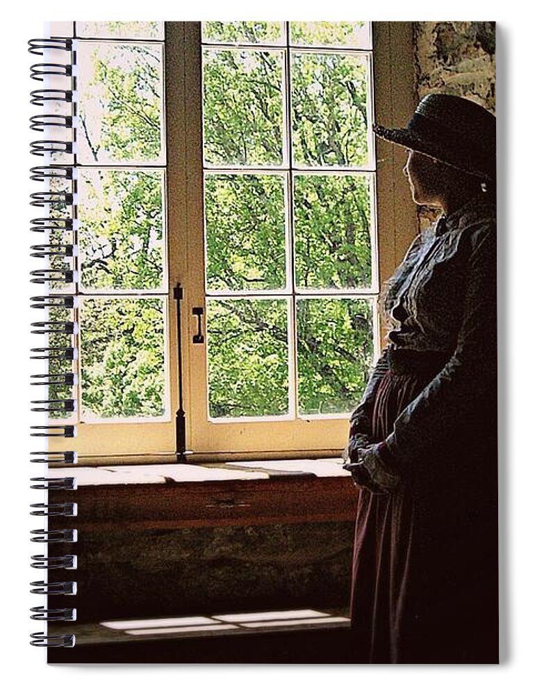 Solitude Spiral Notebook featuring the photograph Looking out of the window by Tatiana Travelways