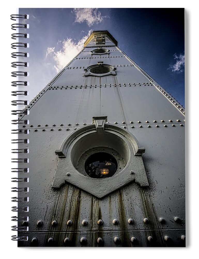 North Point Lighthouse Spiral Notebook featuring the photograph Looking straight up at the North Point Lighthouse by Sven Brogren