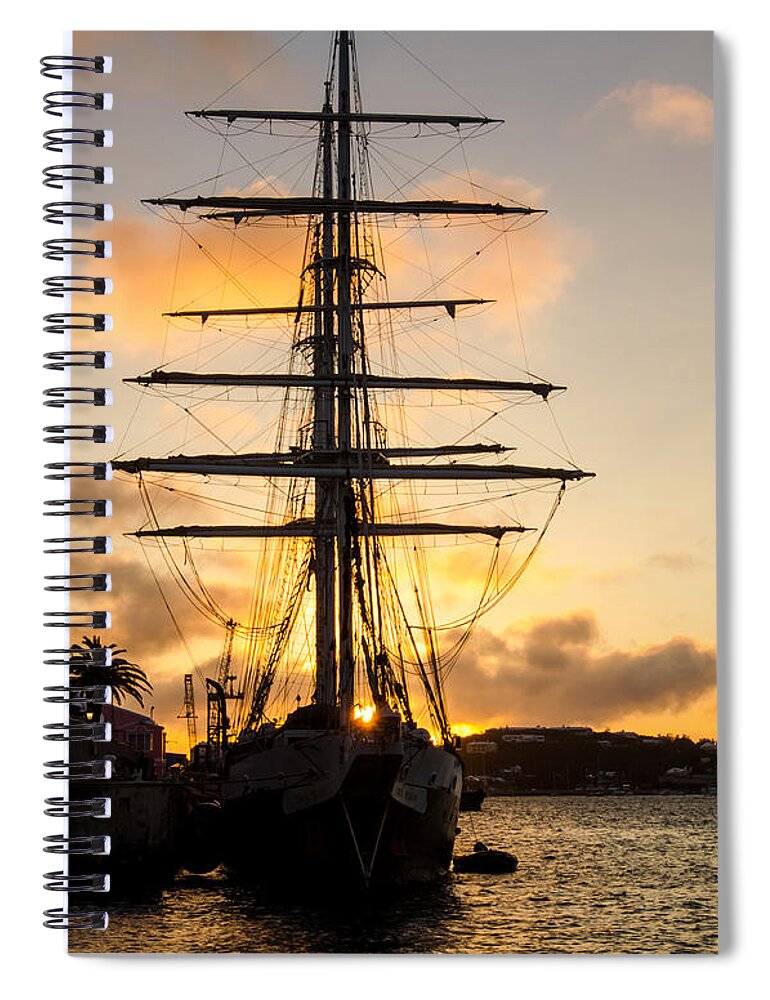 12 March 2015 Spiral Notebook featuring the photograph Lord Nelson Sunrise by Jeff at JSJ Photography