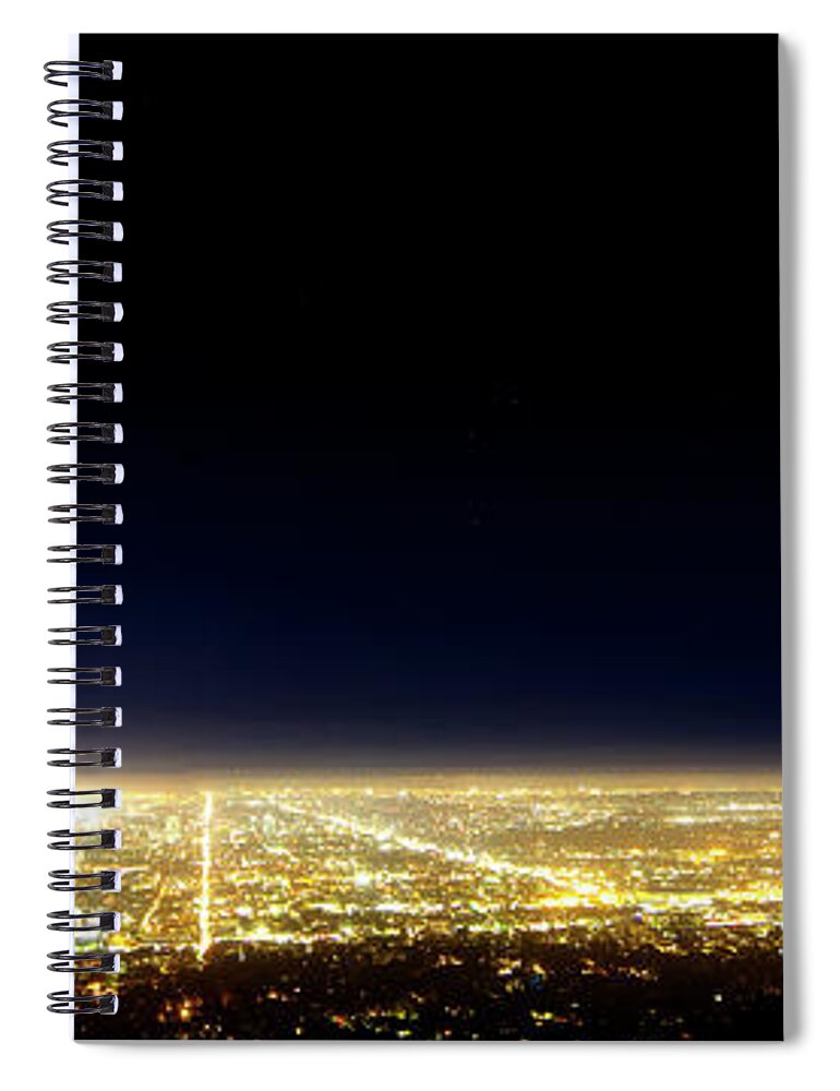 California Spiral Notebook featuring the photograph Los Angeles City Skyline by Mark Andrew Thomas
