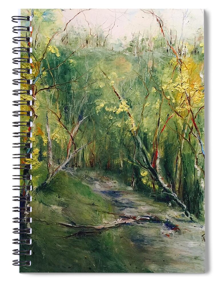  Spiral Notebook featuring the painting Lost In The Moment by Robin Miller-Bookhout