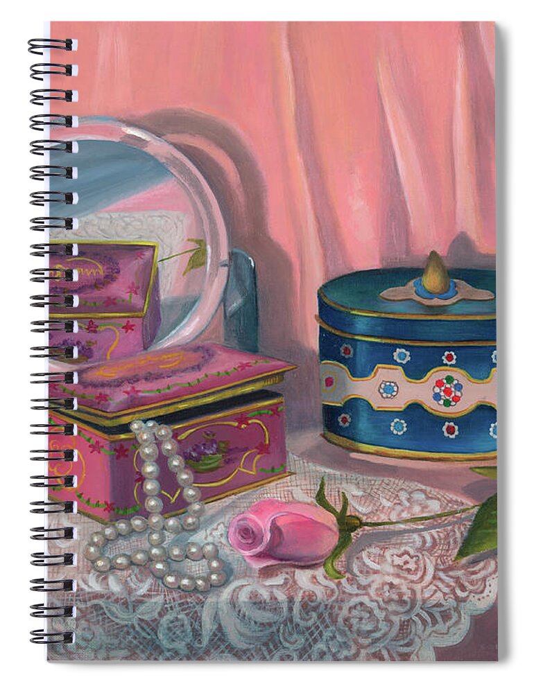 Louis Sherry Spiral Notebook featuring the painting Louis Sherry Box by Madeline Lovallo