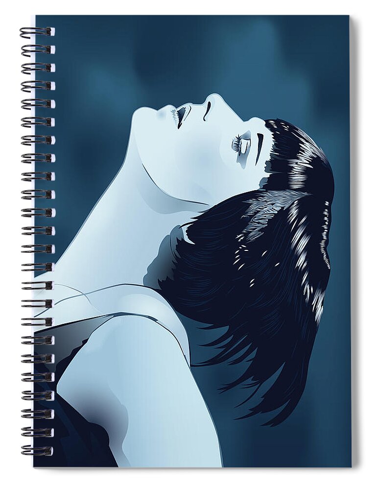Louise Brooks Spiral Notebook featuring the digital art Louise Brooks in Berlin by Louise Brooks