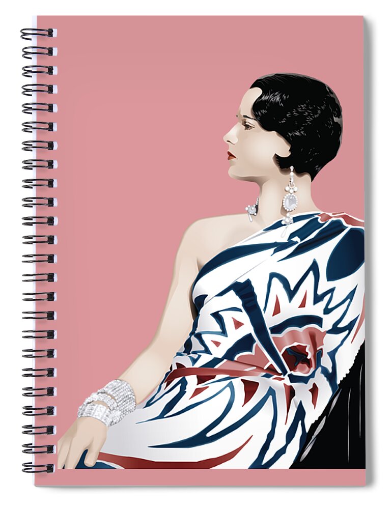 Louise Brooks Official Spiral Notebook featuring the digital art Louise Brooks in Hollywood by Louise Brooks