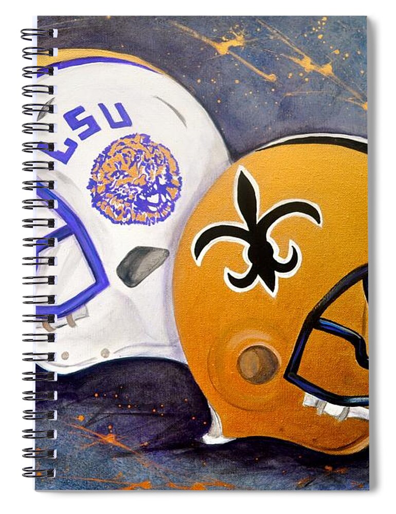 Louisiana Fan Spiral Notebook featuring the painting Louisiana Fan by Debi Starr