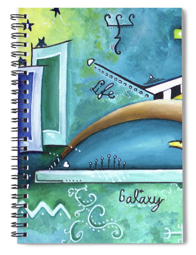 Love Spiral Notebook featuring the painting Love and Symbols Left by Shelly Tschupp