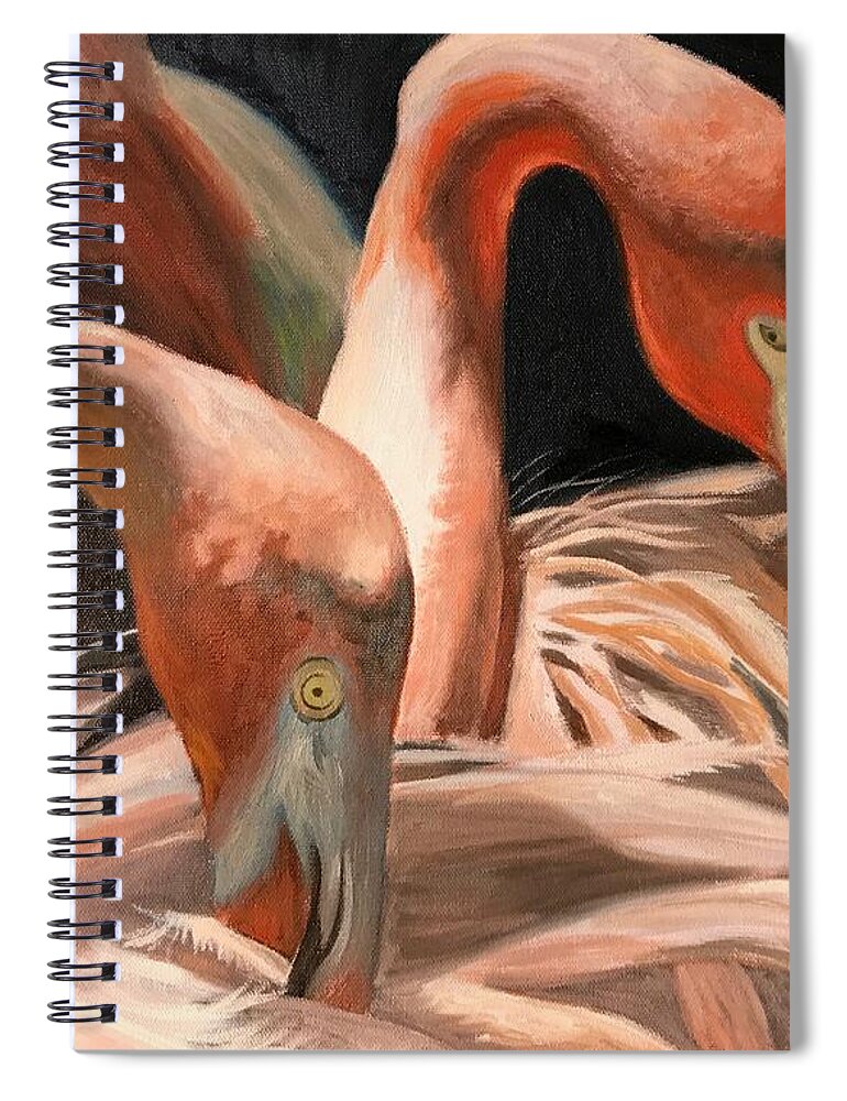 Oil Spiral Notebook featuring the painting Love Birds by Dustin Miller