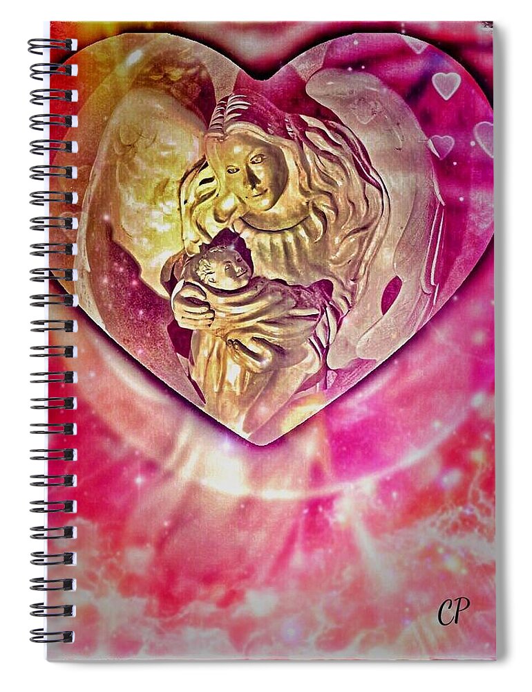 Angel Spiral Notebook featuring the photograph Love by Christine Paris