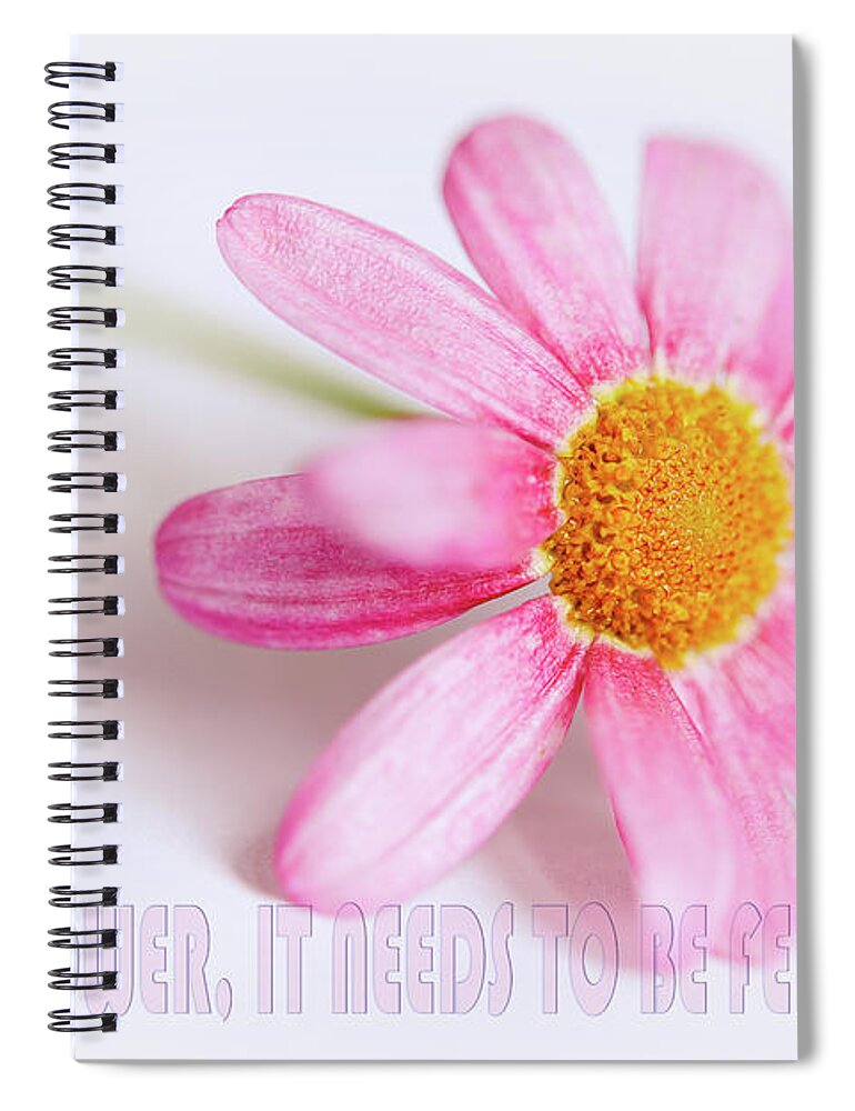 Pink Spiral Notebook featuring the photograph Love is a flower by Nick Biemans