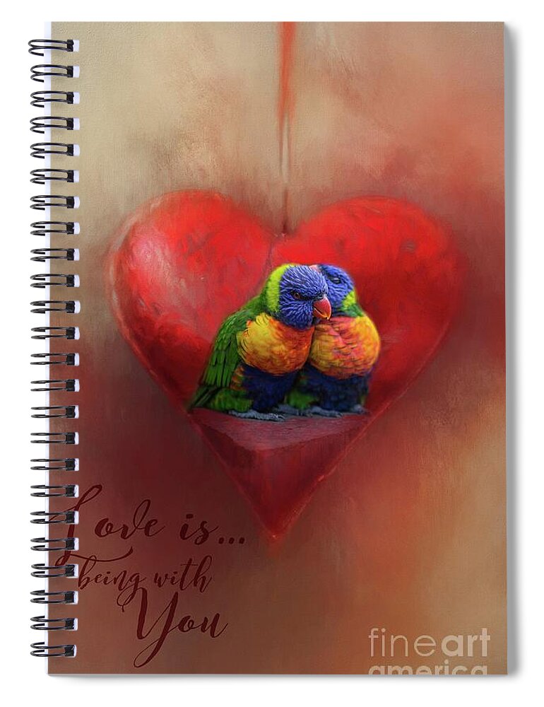 Rainbow Lorries Spiral Notebook featuring the photograph Love Is...Being With You by Eva Lechner