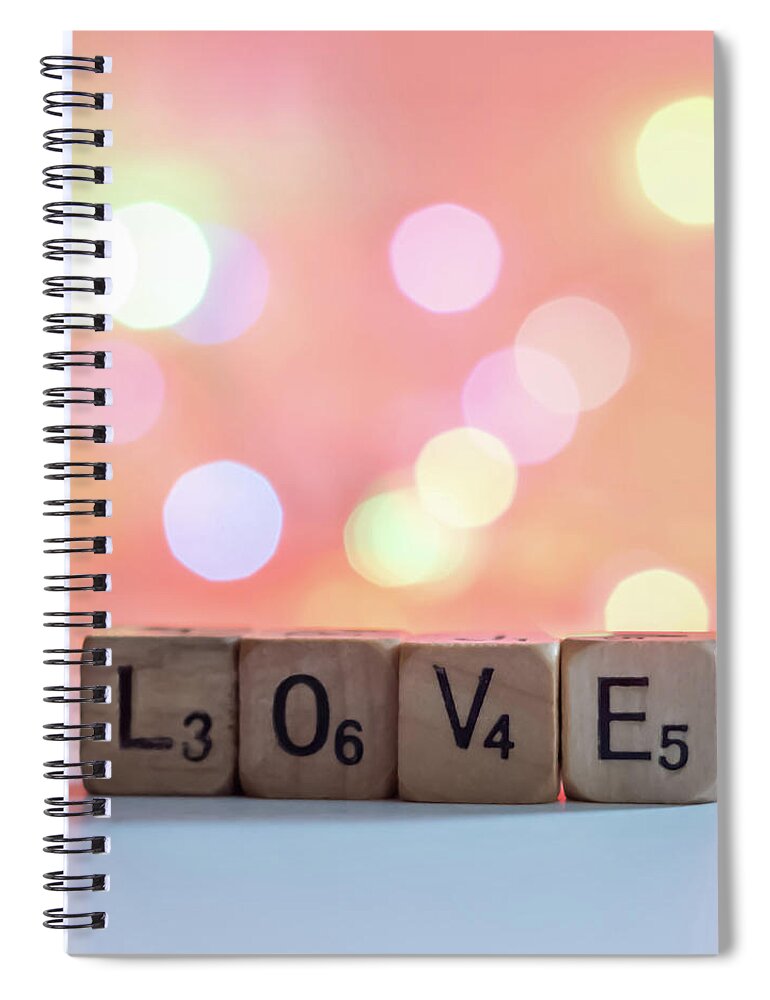 Terry D Photography Spiral Notebook featuring the photograph Love Lights Square by Terry DeLuco