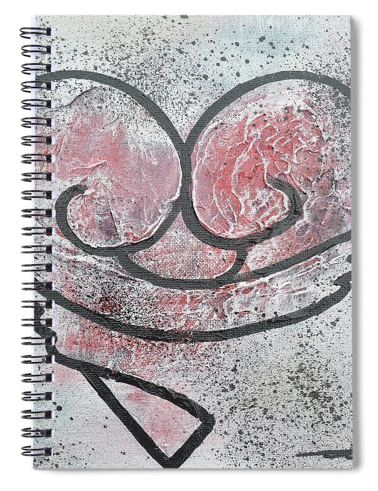 Neo Pop Spiral Notebook featuring the painting Love Love Love 3 by Eduard Meinema