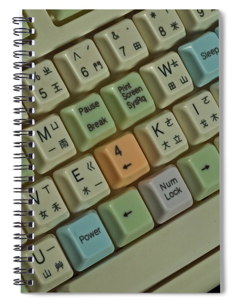 Love Spiral Notebook featuring the photograph Love Puzzle Keyboard by Rolf Bertram