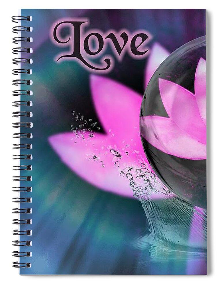 Love Spiral Notebook featuring the digital art Love by Rachel Hannah