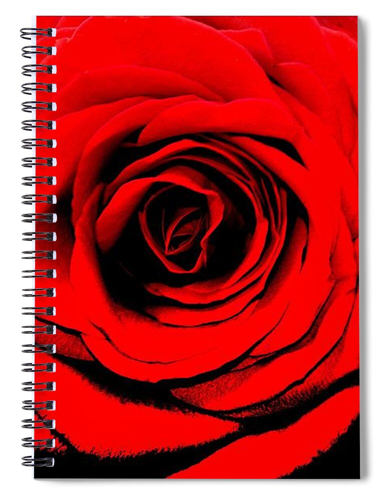Loving Red Spiral Notebook featuring the photograph Loving Red by Sonali Gangane