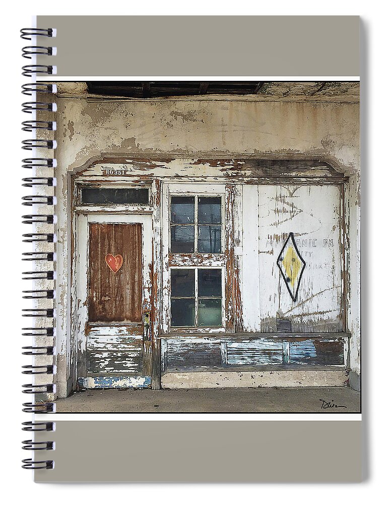 Old Gas Station Spiral Notebook featuring the photograph Lovingly Abandoned by Peggy Dietz