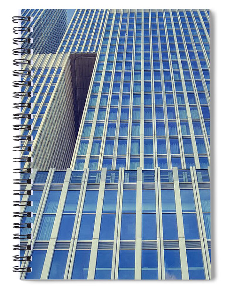Rotterdam Spiral Notebook featuring the photograph Low angle view of 'De Rotterdam' by Patricia Hofmeester