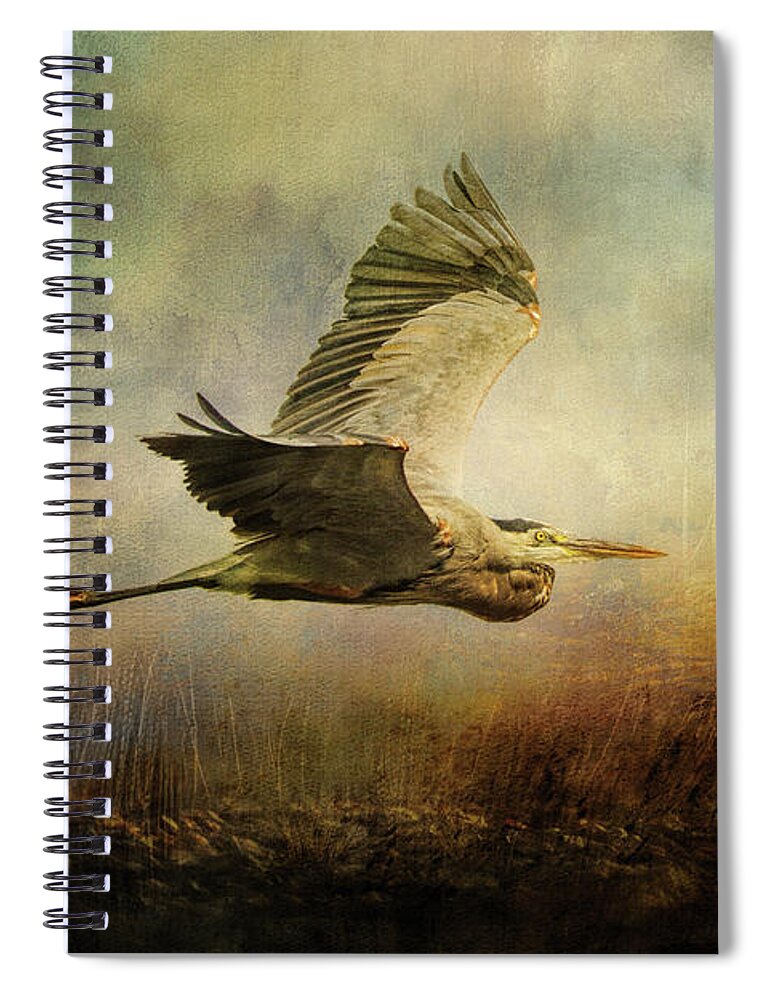 Jai Johnson Spiral Notebook featuring the photograph Low Flyer Ocean Bird Art by Jai Johnson