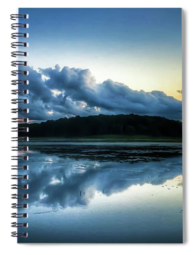 Sunset Spiral Notebook featuring the photograph Lower Lake Sunset by David Rucker