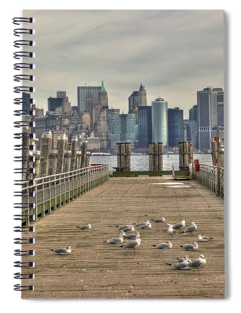 New York City Spiral Notebook featuring the photograph Lower Manhattan by Timothy Lowry