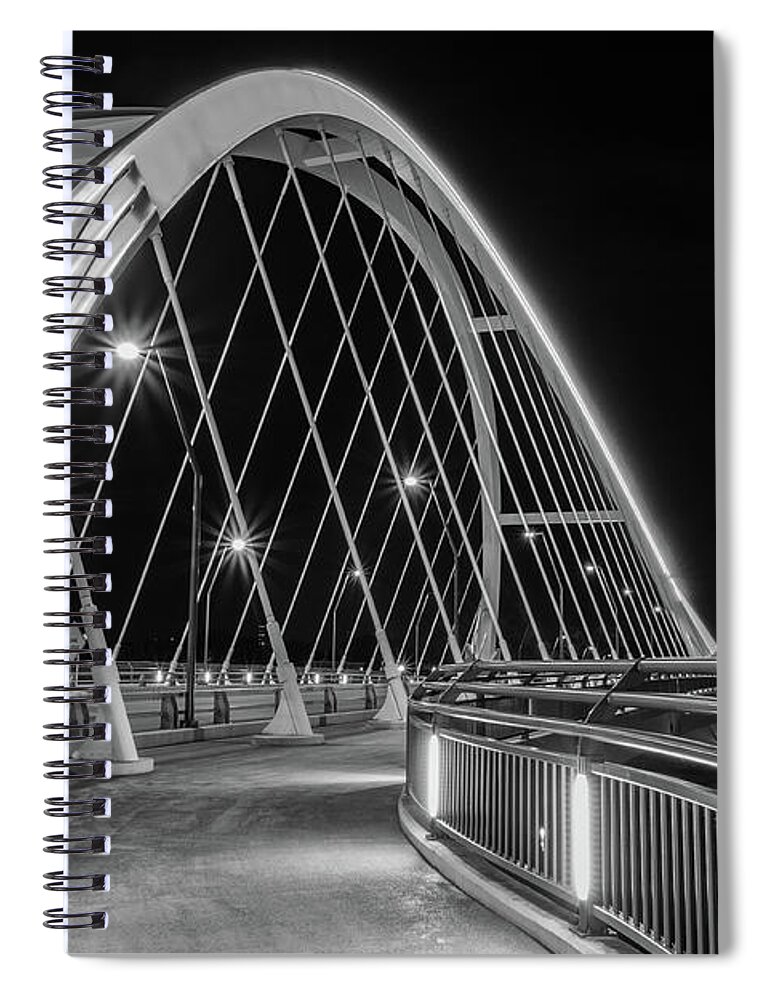 Lowry Avenue Bridge Spiral Notebook featuring the photograph Lowry Avenue Bridge by Iryna Liveoak