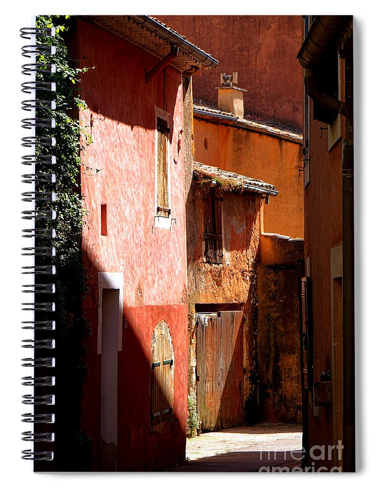Luberon Spiral Notebook featuring the photograph Luberon Village Street by Olivier Le Queinec