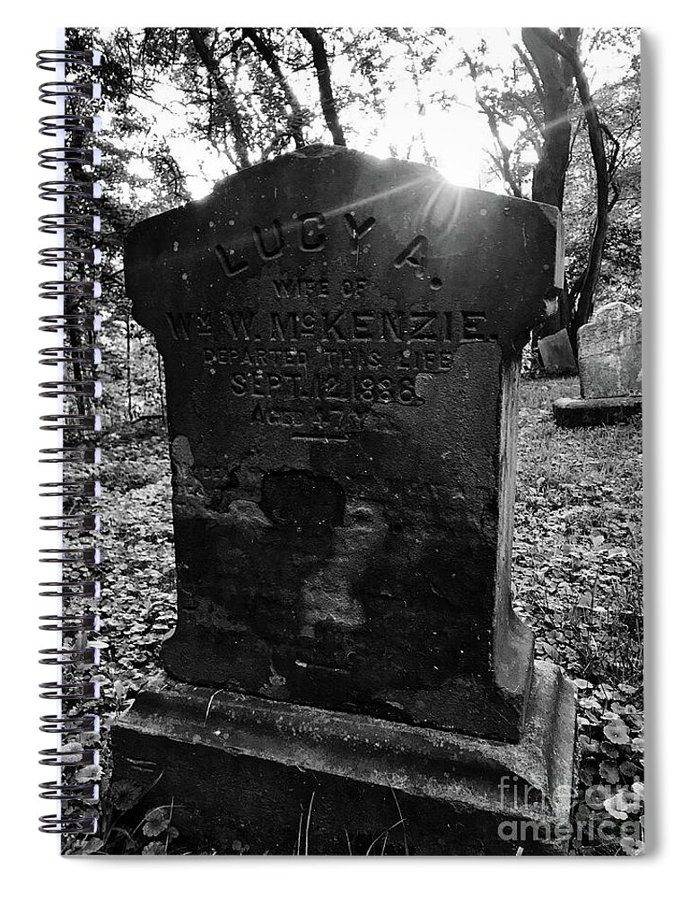 Tombstone Spiral Notebook featuring the photograph Lucy by Michael Krek