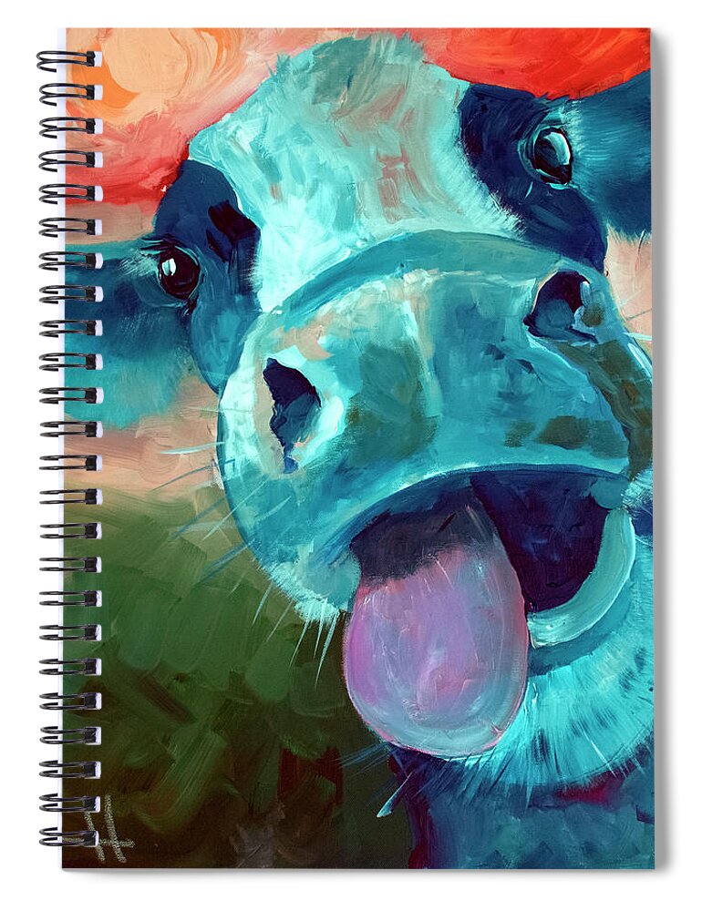  Farm Spiral Notebook featuring the painting Lucy by Sean Parnell