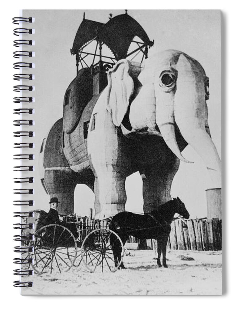 Richard Reeve Spiral Notebook featuring the photograph Lucy the Margate Elephant by Richard Reeve