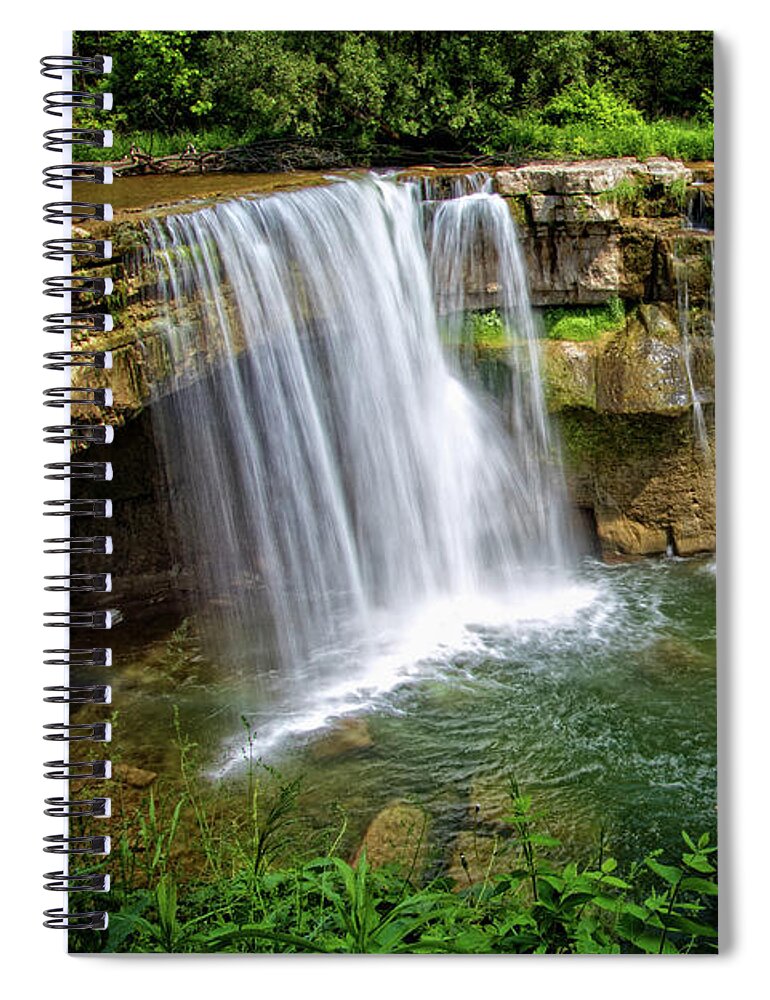 Ludlowville Falls Ny Spiral Notebook featuring the photograph Ludlowville Falls NY by Carolyn Derstine