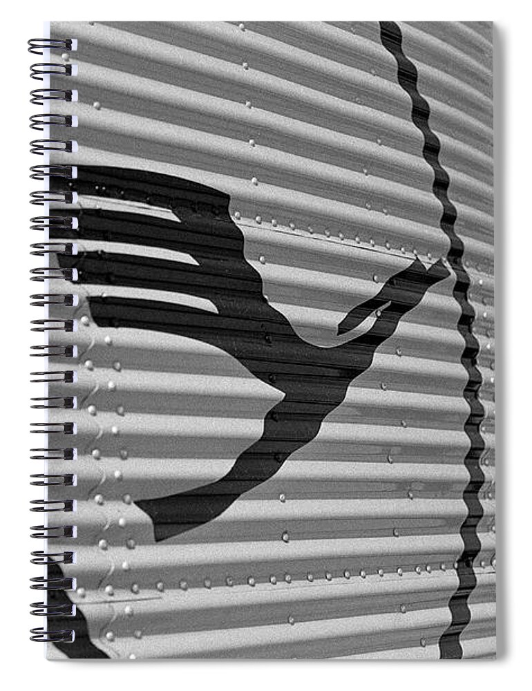Lufthansa Spiral Notebook featuring the photograph Lufthansa and Junkers logos by Riccardo Mottola